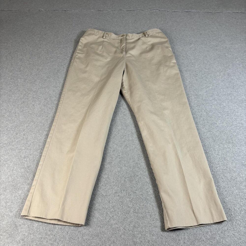 Pendleton Pants Women 12 Petite Beige Chino Straight Classic Office Heritage Y2K